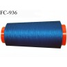 Cone 2000 m fil mousse polyester fil n° 110 couleur bleu azur longueur 2000 mètres bobiné en France