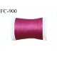 Bobine 500 m fil mousse polyester n° 110 couleur fuchsia longueur 500 mètres bobiné en France