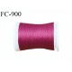 Bobine 500 m fil mousse polyester n° 110 couleur fuchsia longueur 500 mètres  bobiné en France