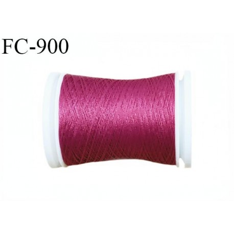 Bobine 500 m fil mousse polyester n° 110 couleur fuchsia longueur 500 mètres bobiné en France