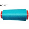 Cone 5000 m fil mousse polyester fil n° 110 couleur bleu turquoise longueur 5000 mètres bobiné en France