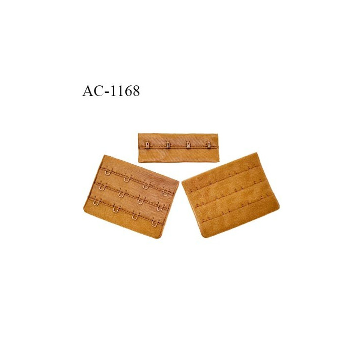 Agrafe 76 mm attache SG haut de gamme couleur havane 3 rangées 4 crochets largeur 76 mm prix à l'unité