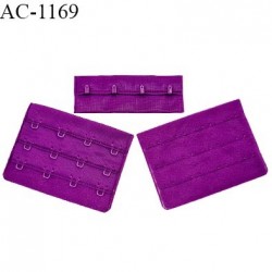 Agrafe 76 mm attache SG haut de gamme couleur fuschia 3 rangées 4 crochets largeur 76 mm hauteur 57 mm prix à l'unité