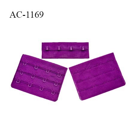 Agrafe 76 mm attache SG haut de gamme couleur fuschia 3 rangées 4 crochets largeur 76 mm hauteur 57 mm prix à l'unité