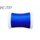 Bobine 500 m fil mousse polyester n° 110 couleur bleu roy longueur 500 mètres bobiné en France