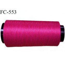 cone de fil polyester fil n°120 couleur rose fushia longueur du cone 1000 mètres bobiné en France