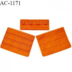 Agrafe 76 mm attache SG haut de gamme couleur orange cuivrée 3 rangées 4 crochets largeur 76 mm hauteur 57 mm prix à l'unité