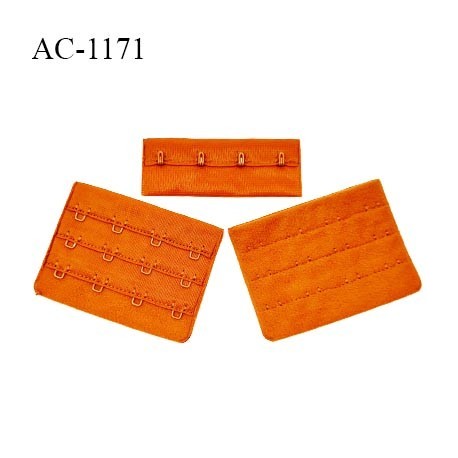 Agrafe 76 mm attache SG haut de gamme couleur orange cuivrée 3 rangées 4 crochets largeur 76 mm hauteur 57 mm prix à l'unité