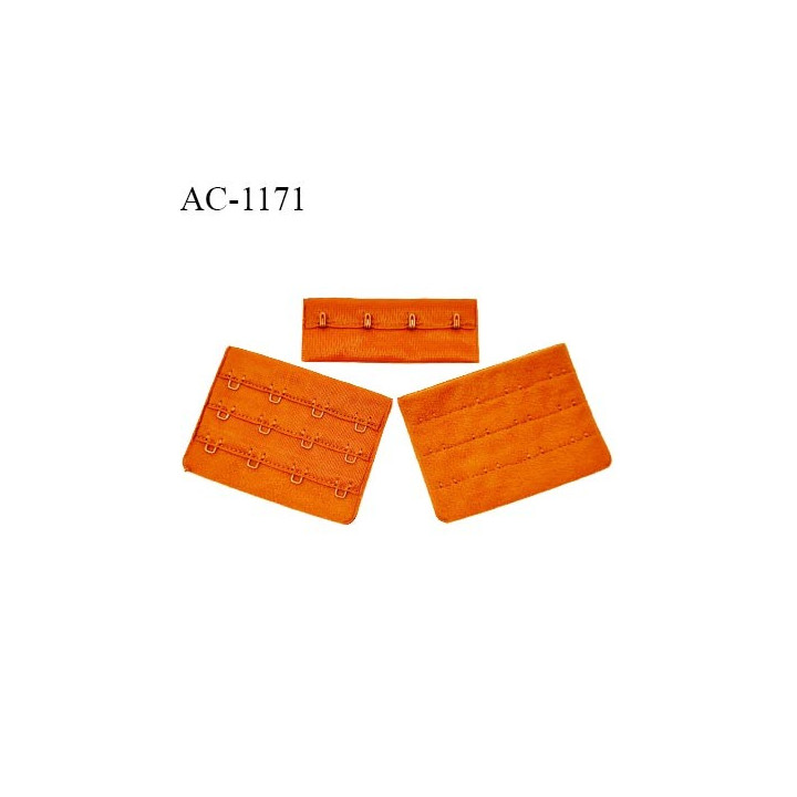 Agrafe 76 mm attache SG haut de gamme couleur orange cuivrée 3 rangées 4 crochets largeur 76 mm hauteur 57 mm prix à l'unité