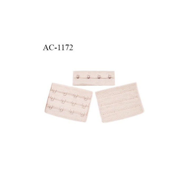 Agrafe 76 mm attache SG haut de gamme couleur rose thé 3 rangées 4 crochets largeur 76 mm hauteur 57 mm prix à l'unité