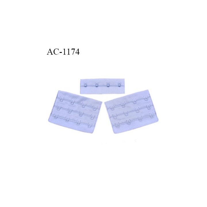 Agrafe 76 mm attache SG haut de gamme couleur bleu ciel 3 rangées 4 crochets largeur 76 mm hauteur 57 mm prix à l'unité