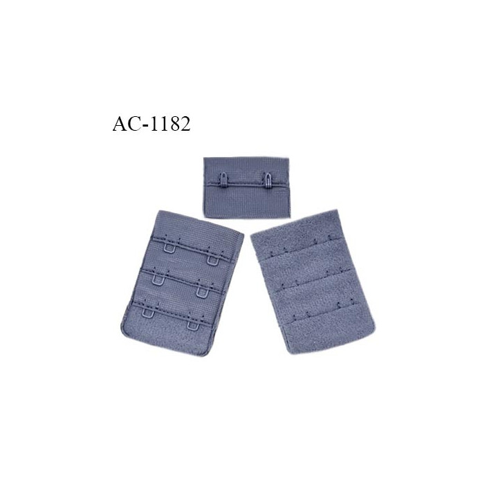 Agrafe 38 mm attache SG haut de gamme couleur titane 3 rangées 2 crochets largeur 38 mm fabriqué en France prix à l'unité