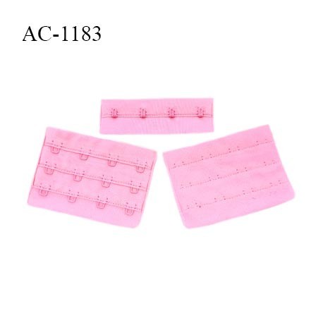 Agrafe 76 mm attache SG haut de gamme couleur rose fraise 3 rangées 4 crochets largeur 76 mm hauteur 57 mm prix à l'unité