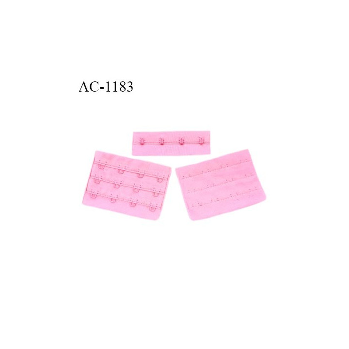 Agrafe 76 mm attache SG haut de gamme couleur rose fraise 3 rangées 4 crochets largeur 76 mm hauteur 57 mm prix à l'unité