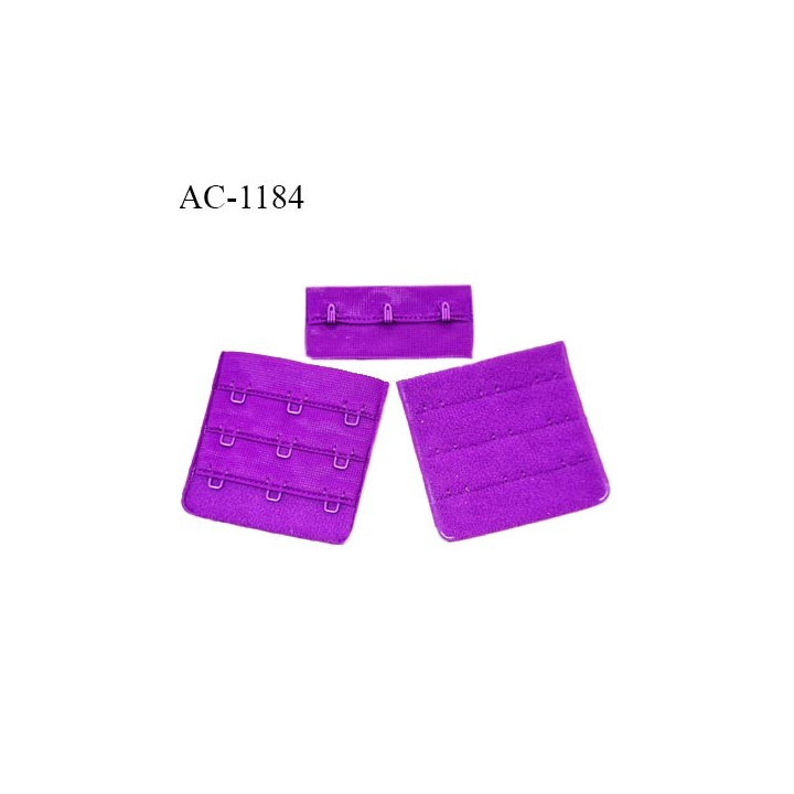 Agrafe 57 mm attache SG haut de gamme couleur fuschia 3 rangées 3 crochets largeur 57 mm fabriqué en France prix à l'unité
