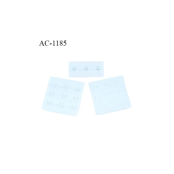 Agrafe 57 mm attache SG haut de gamme couleur menthe douce 3 rangées 3 crochets largeur 57 mm fabriqué en France prix à l'unité