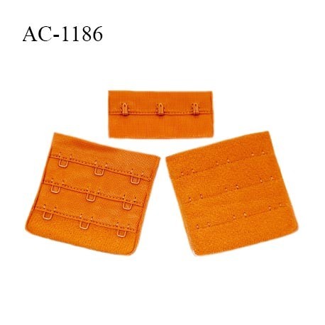 Agrafe 57 mm attache SG haut de gamme couleur orange cuivrée 3 rangées 3 crochets fabriqué en France prix à l'unité