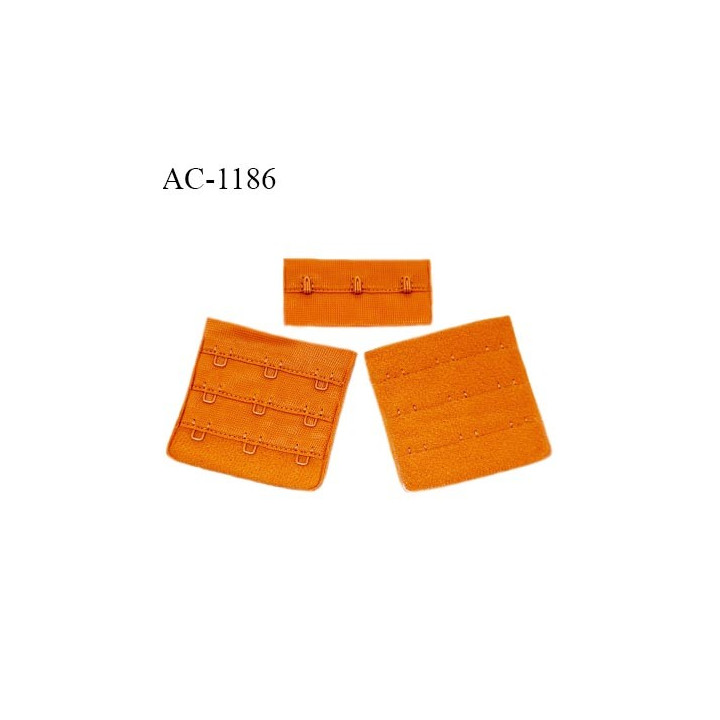 Agrafe 57 mm attache SG haut de gamme couleur orange cuivrée 3 rangées 3 crochets fabriqué en France prix à l'unité