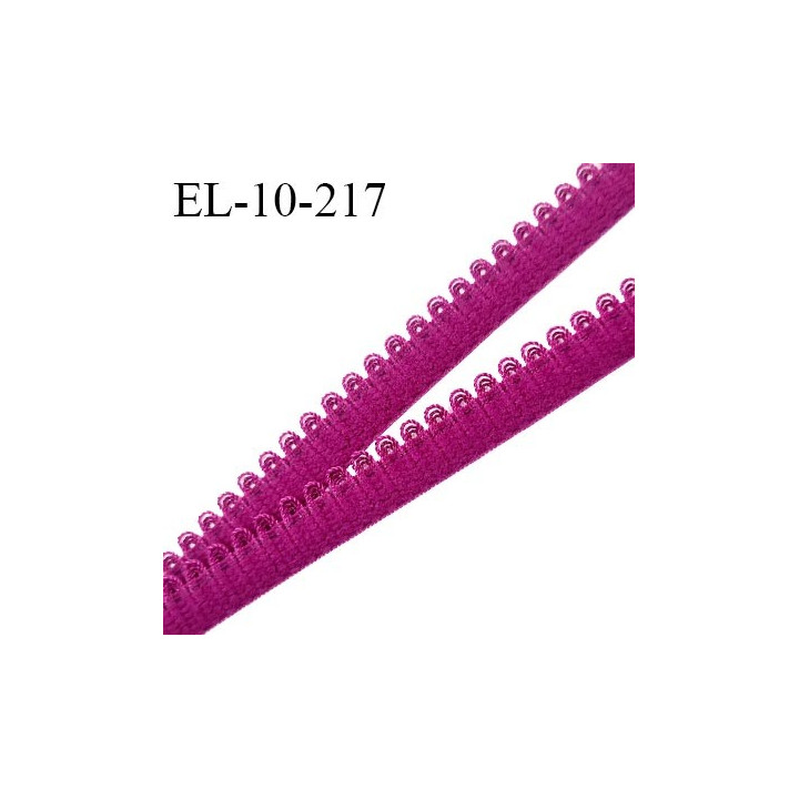 Elastique picot 10 mm lingerie couleur magenta haut de gamme fabriqué en France pour une grande marque prix au mètre