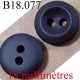 bouton 18 mm couleur noir gris anthracite forme concave  2 trous diamètre 18 mm