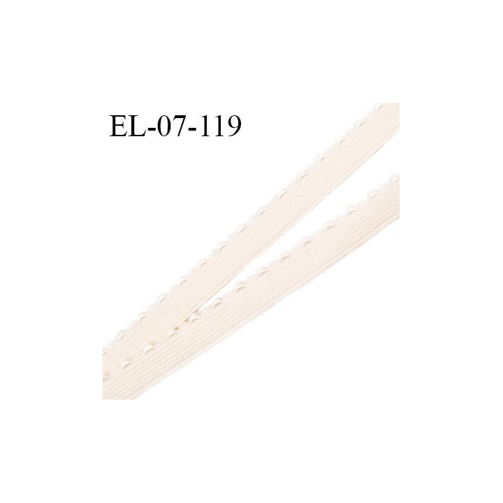 Elastique picot 7 mm lingerie couleur blush largeur 7 mm haut de gamme Fabriqué en France prix au mètre