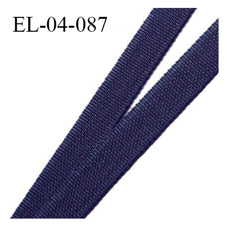 Elastique 4 mm fin spécial lingerie polyamide élasthanne couleur bleu marine grande marque fabriqué en France prix au mètre