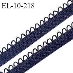 Elastique picot 10 mm lingerie couleur bleu denim haut de gamme fabriqué en France pour une grande marque prix au mètre