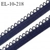 Elastique picot 10 mm lingerie couleur bleu denim haut de gamme fabriqué en France pour une grande marque prix au mètre