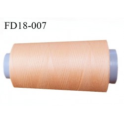 Destockage Cone 5000 m fil polyester n°120 couleur saumon longueur 5000 mètres bobiné en France
