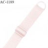 Bretelle lingerie SG 19 mm très haut de gamme couleur blush brillant 1 barrette 1 anneau longueur 30 cm prix à l'unité