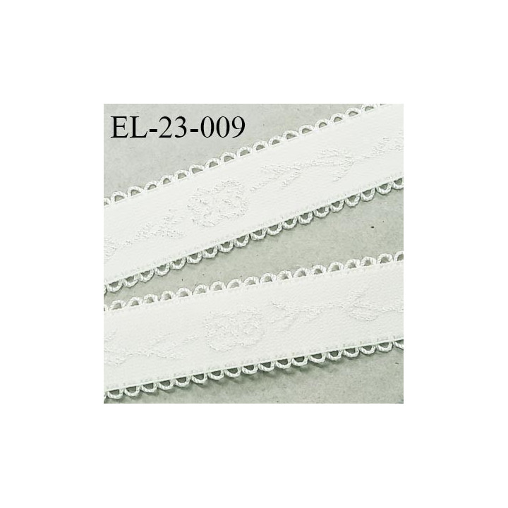 Elastique picot 22 mm lingerie haut de gamme couleur naturel avec motifs fabriqué en France largeur 22 mm prix au mètre