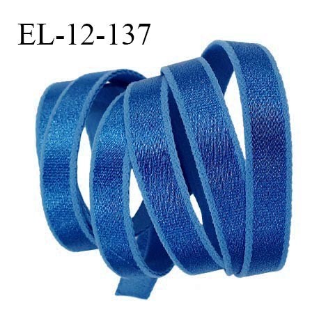 Elastique 12 mm bretelle et lingerie couleur bleu brillant très beau fabriqué en France pour une grande marque prix au mètre