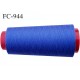 Cone 1000 m fil mousse polyester fil n° 110 couleur bleu roi longueur 1000 mètres bobiné en France