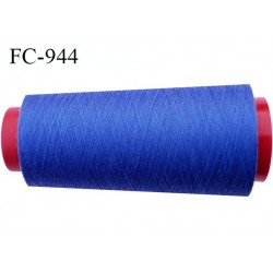 Cone 1000 m fil mousse polyester fil n° 110 couleur bleu roi longueur 1000 mètres bobiné en France