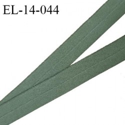 Elastique lingerie 14 mm pré plié haut de gamme couleur vert kaki largeur 14 mm prix au mètre