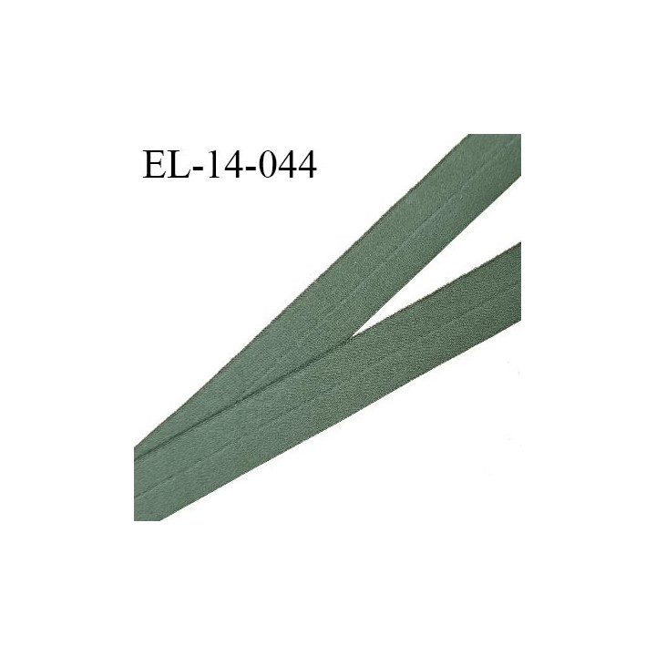 Elastique lingerie 14 mm pré plié haut de gamme couleur vert kaki largeur 14 mm prix au mètre