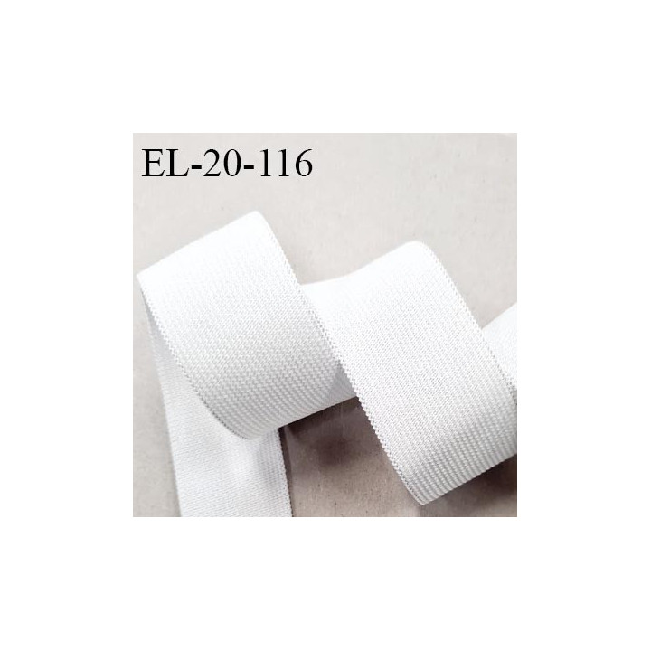 Elastique 20 mm plat très belle qualité couleur naturel polygomme forte élasticité largeur 20 mm prix au mètre