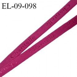Elastique 9 mm lingerie très haut de gamme inscription Chantelle couleur violine élastique souple prix au mètre