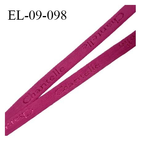 Elastique 9 mm lingerie très haut de gamme inscription Chantelle couleur violine élastique souple prix au mètre