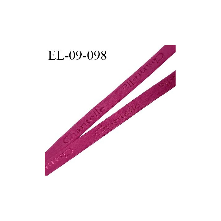 Elastique 9 mm lingerie très haut de gamme inscription Chantelle couleur violine élastique souple prix au mètre