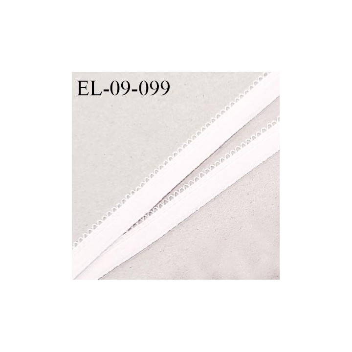 Elastique picot 9 mm haut de gamme lingerie couleur rose pastel largeur 9 mm fabriqué en France prix au mètre