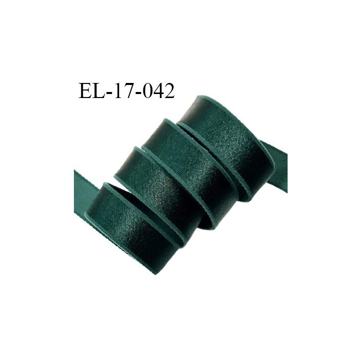 Elastique 16 mm lingerie haut de gamme couleur vert bouteille brillant bonne élasticité fabriqué en France prix au mètre