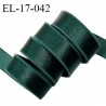 Elastique 16 mm lingerie haut de gamme couleur vert bouteille brillant bonne élasticité fabriqué en France prix au mètre