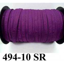 élastique 10 mm marque sonia rykiel inscription en surpiquage couleur hortensia violet foncé largeur 10 mm prix au mètre