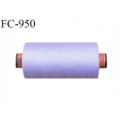 Bobine 1000 m fil Polyester n° 120 couleur lilas  longueur 1000 mètres grande marque