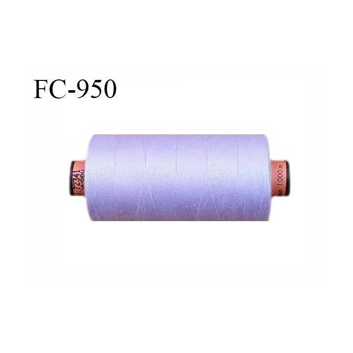 Bobine 1000 m fil Polyester n° 120 couleur lilas  longueur 1000 mètres grande marque