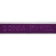 élastique de marque sonia rykiel inscription en surpiquage couleur hortensia violet lumineux foncé largeur 10 mm vendue au mètre