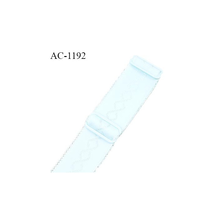 Bretelle lingerie SG 24 mm très haut de gamme couleur menthe douce avec 2 barrettes largeur 24 mm longueur 30 cm prix à l'unité