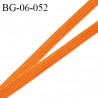 Droit fil à plat 6 mm spécial lingerie et couture couleur orange cuivrée grande marque fabriqué en France prix au mètre