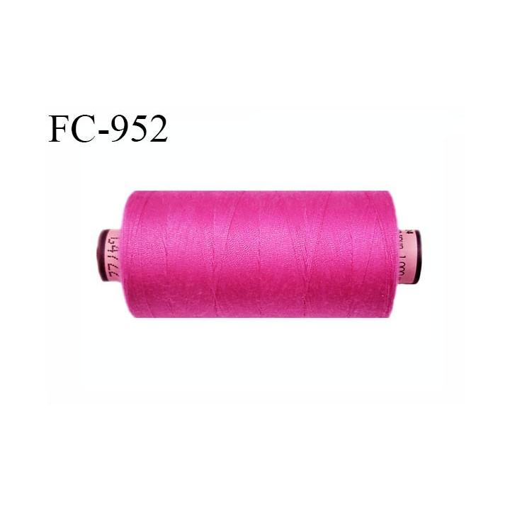 Bobine 1000 m fil Polyester n° 120 couleur fuchsia longueur 1000 mètres grande marque